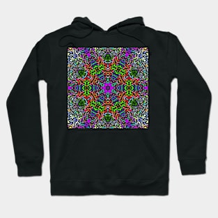 Dot Mandala Flower ''''''''''''''purple Green and Orange Hoodie